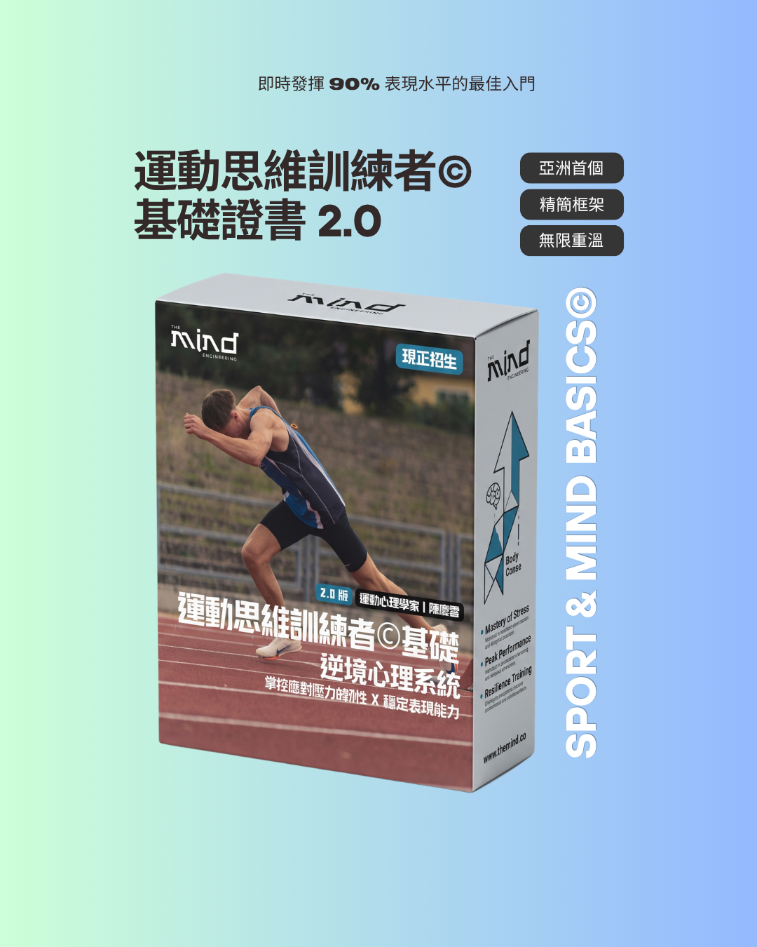 運動思維訓練者© 基礎證書 2.0 | 精簡 | 無限重溫 | 即時發揮 90% 表現水平的最佳入門